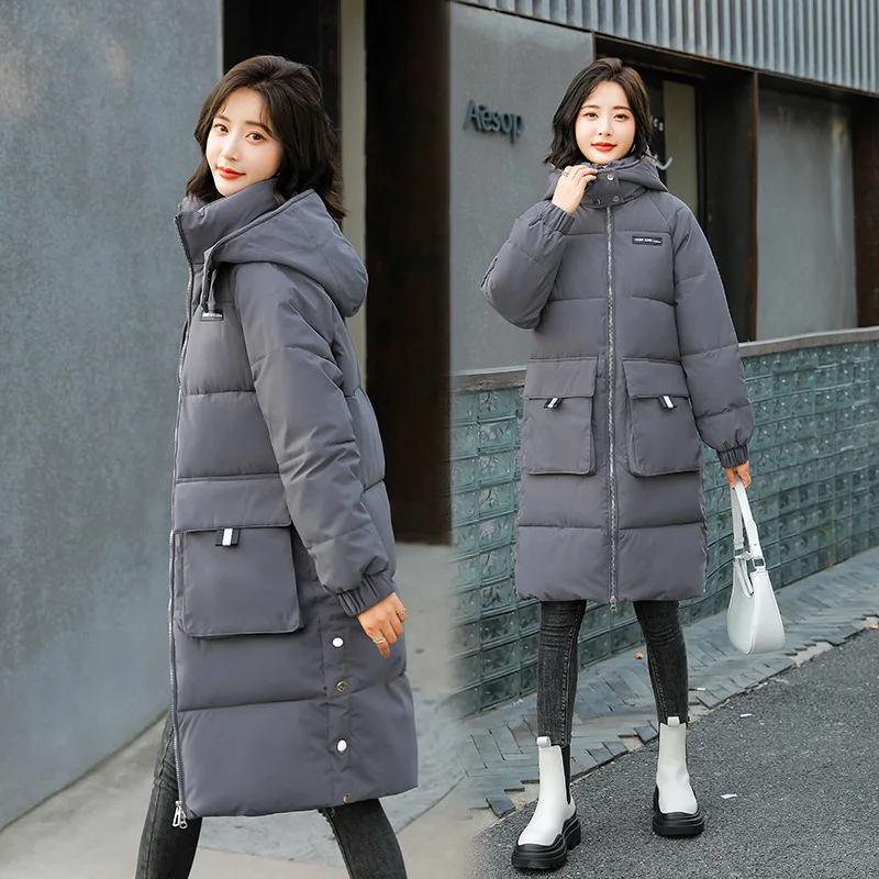 2021-new-large-pocket-down-bread-clothes-women-s-middle-and-long-loose-student-clothes-jacket
