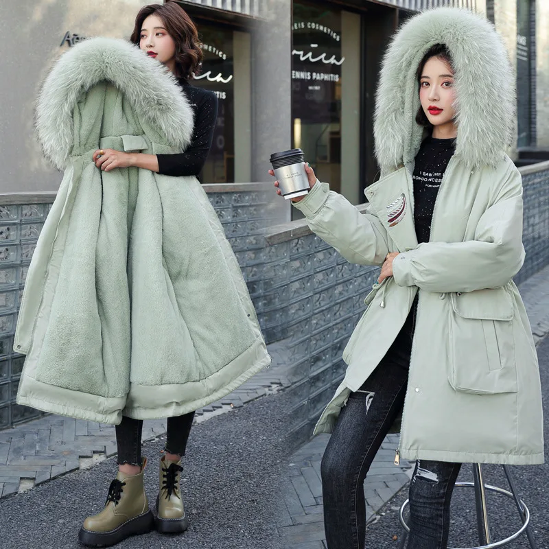2021-winter-new-Korean-version-thickened-waist-medium-and-large-size-cotton-padded-jacket-women-s-3