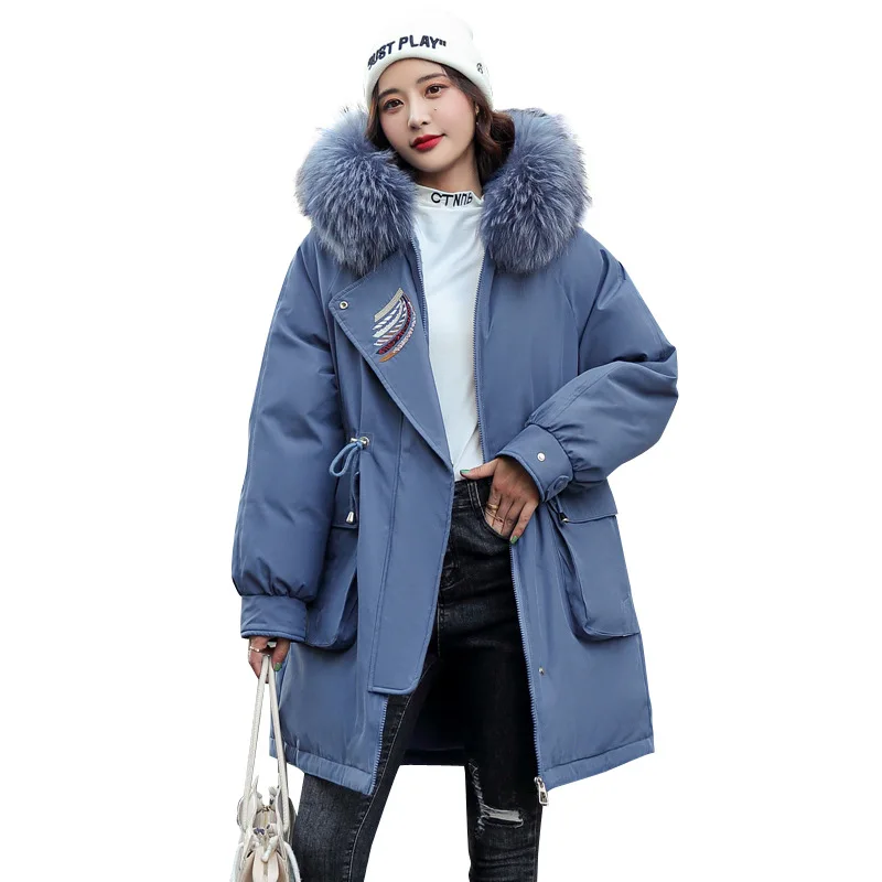 2021-winter-new-Korean-version-thickened-waist-medium-and-large-size-cotton-padded-jacket-women-s-4