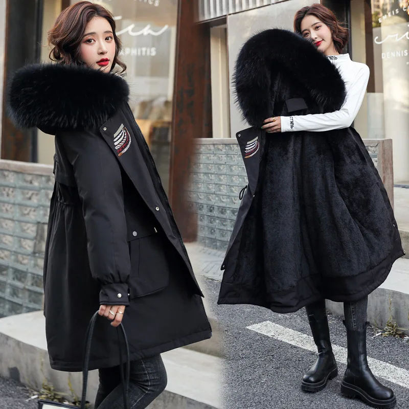 2021-winter-new-Korean-version-thickened-waist-medium-and-large-size-cotton-padded-jacket-women-s