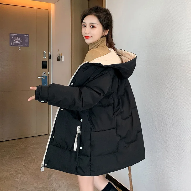 Down-jacket-female-new-winter-coat-bat-sleeve-loose-long-cotton-padded-clothes-take-XueShengChao-thickening-2