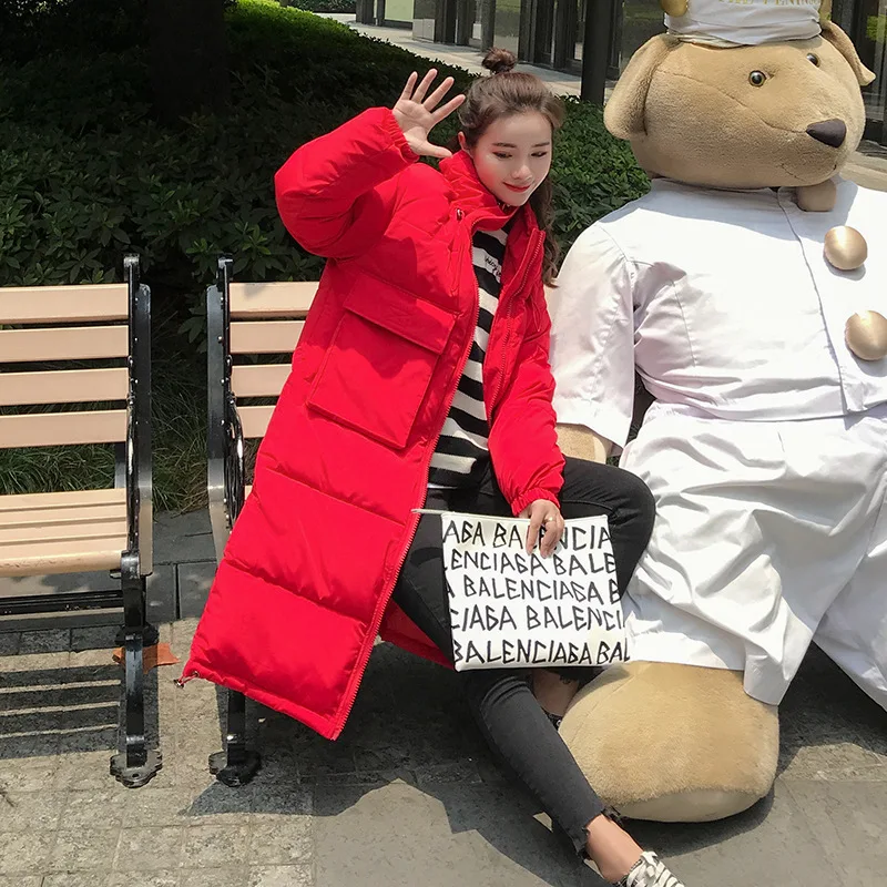 New-Arrival-Solid-Slim-Long-New-Size-For-Women-s-Cotton-Slim-Down-Parka-With-Hooded-1