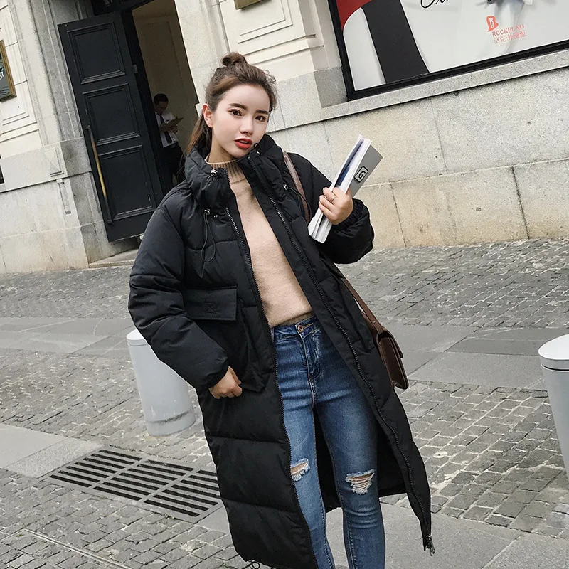 New-Arrival-Solid-Slim-Long-New-Size-For-Women-s-Cotton-Slim-Down-Parka-With-Hooded-2