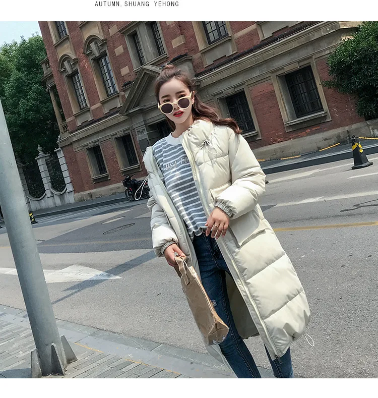 New-Arrival-Solid-Slim-Long-New-Size-For-Women-s-Cotton-Slim-Down-Parka-With-Hooded-3