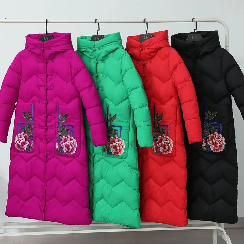 New-Winter-Hooded-Long-Sleeve-Solid-Color-2020-new-winter-jacket-Style-Embroidered-women-Cross-knee-4